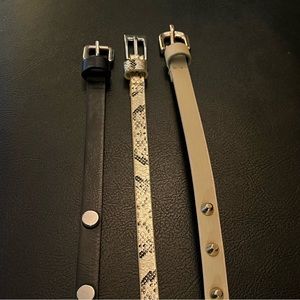 SET OF 3 skinny fashion belts
